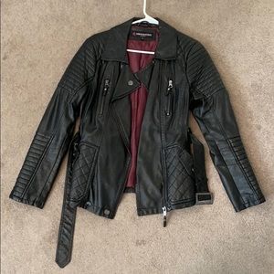 Black faux leather jacket